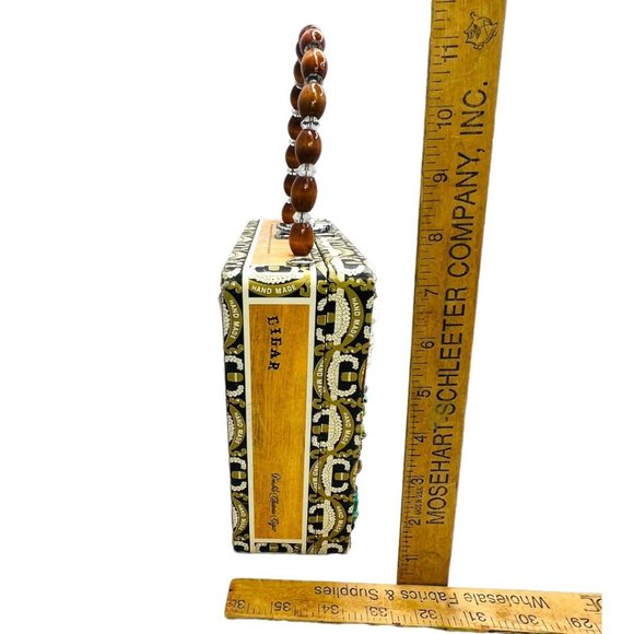 Braciano Handcrafted with Gemstones on a Vintage Cigar Box W/ Bamboo Handle - Picture 11 of 12